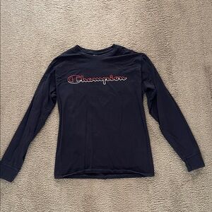 Champion Mens Navy Long Sleeve Tee